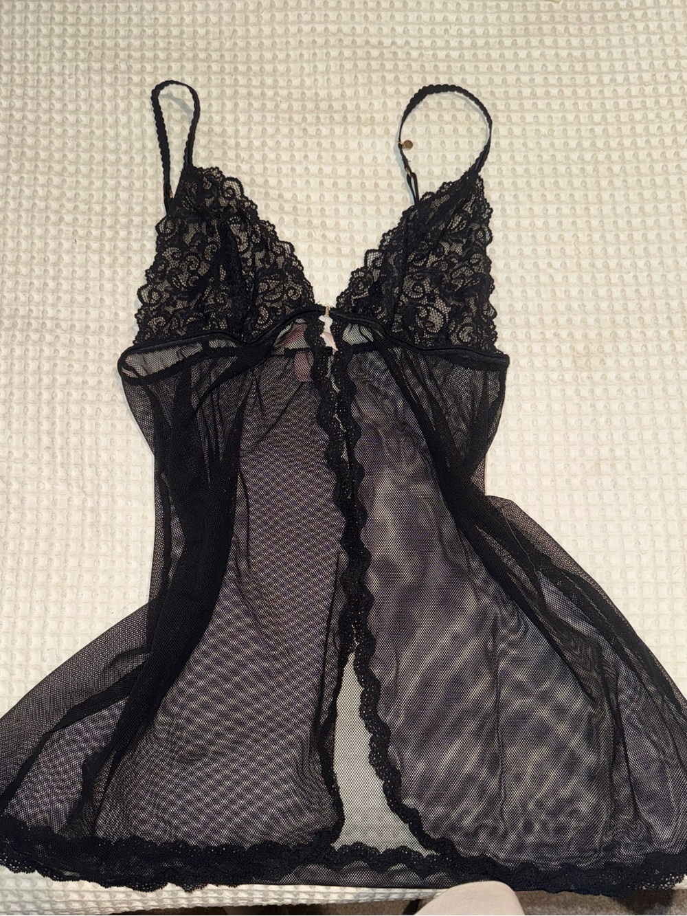 2/$20 - Victoria's Secret Black Sheer Lace Babydoll Chemise